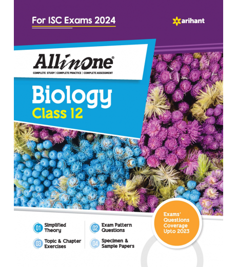 Arihant All In One ISC Guide Biology Guide Class 12 for 2024 Exam.